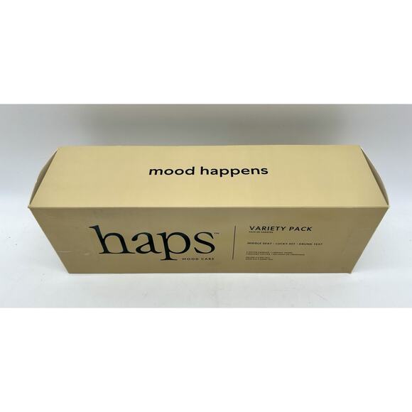 New HAPS Mood Care Candle Set Variety Pack 3 Candles 1 Ceramic Votive Drunk Text - Picture 3 of 13